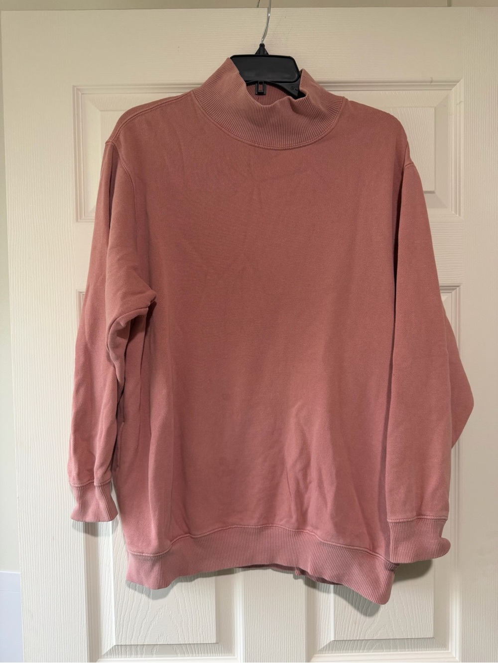 Aerie Mock Neck Sweatshirt in Dusty Rose